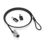 Aisens Cable de Seguridad Nano ASLK-D45K06-BK con Llave, 1.5m, Negro