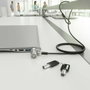 Aisens Cable de Seguridad Nano ASLK-D45K06-BK con Llave, 1.5m, Negro