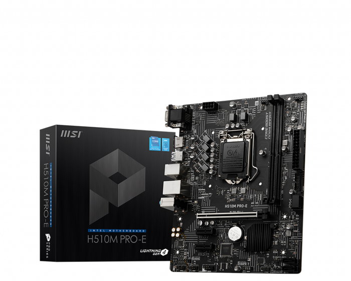 MSI H510M PRO-E Placa Base Intel H510 LGA 1200 Micro ATX DDR4 MSI H510M PRO-E Placa Base Intel H510 LGA 1200 Micro ATX DDR4