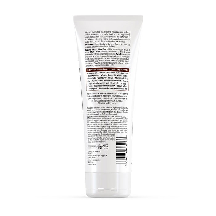 Dr. Organic Loción Corporal Aceite de Coco Orgánico 200ml