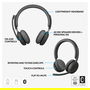 Logitech Headset Zone Wireless 2 UC - Auriculares Inalámbricos 2.4GHz/BT para Oficina, Graphite, Ref. 914-000002 / A00174 / A00172