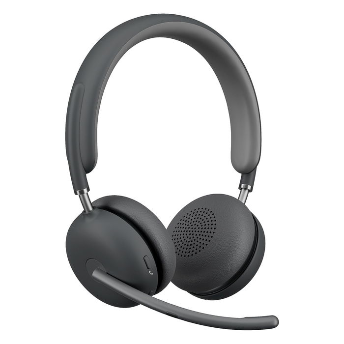 Logitech Headset Zone Wireless 2 UC - Auriculares Inalámbricos 2.4GHz/BT para Oficina, Graphite, Ref. 914-000002 / A00174 / A00172