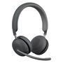 Logitech Headset Zone Wireless 2 UC - Auriculares Inalámbricos 2.4GHz/BT para Oficina, Graphite, Ref. 914-000002 / A00174 / A00172