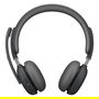 Logitech Headset Zone Wireless 2 UC - Auriculares Inalámbricos 2.4GHz/BT para Oficina, Graphite, Ref. 914-000002 / A00174 / A00172