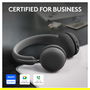 Logitech Headset Zone Wireless 2 UC - Auriculares Inalámbricos 2.4GHz/BT para Oficina, Graphite, Ref. 914-000002 / A00174 / A00172