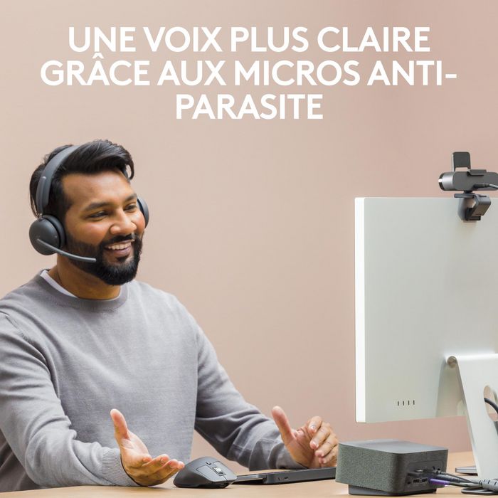 Logitech Zone Wireless 2 Auriculares Inalámbricos con Cancelación de Ruido Híbrida y Micrófono para Videollamadas y Negocios