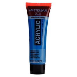 Pintura Acrilica Amsterdam 20 Ml (Tubo) Cian Primario (Set de 3)
