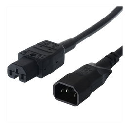 Bachmann 356.1258 Cable de Red Macho/Hembra Negro 3 m C14 a C15 Acoplador