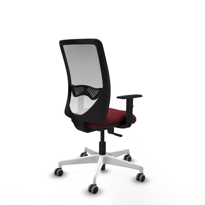 PIQUERAS Y CRESPO Silla de oficina Zulema con mecanismo Sincro, Granate y Blanco PIQUERAS Y CRESPO Silla de oficina Zulema con mecanismo Sincro, Granate y Blanco