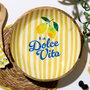 Home Deco Factory Ensaladera de Madera de Mango 33 cm Amarillo Dolce Vita