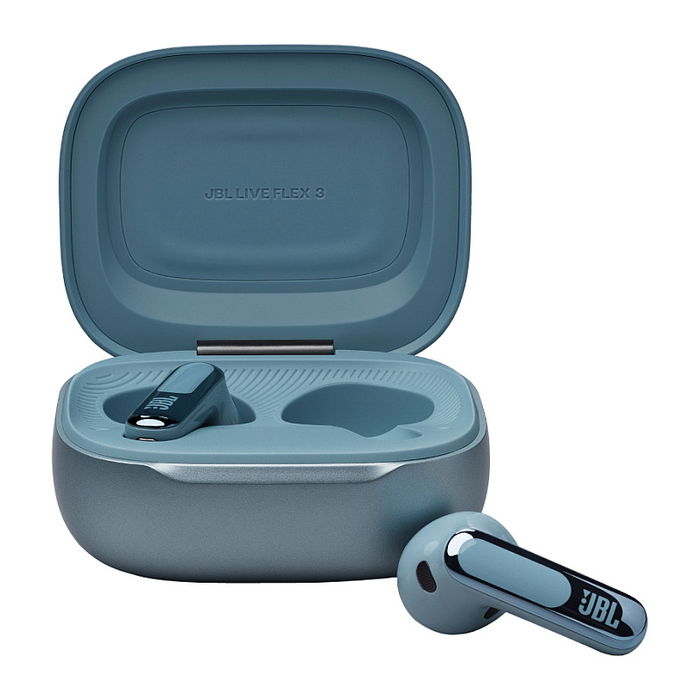 JBL Harman LIVE Flex 3 Auriculares True-Wireless Intrauditivos Bluetooth 5.2 con Cancelación de Ruido, Azul - Autonomía 24h, IP54