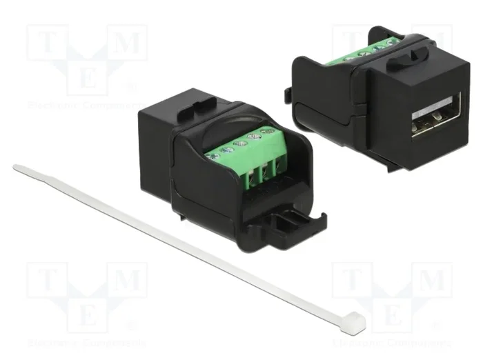 DeLOCK 86386 Módulo Keystone USB 2.0 A Hembra para Terminal de Bloque Negro DeLOCK 86386 Módulo Keystone USB 2.0 A Hembra para Terminal de Bloque Negro