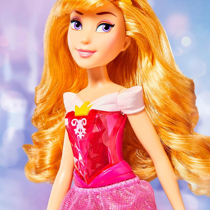 Hasbro Muñeca Brillo Real Aurora La Bella Durmiente Disney