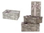 Pincello Set 3 Cajas Carton Rectangulares Antracita Rayas Lazo 23 x 16 x 10 cm (Set de 12)