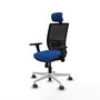 PIQUERAS Y CRESPO Silla de oficina Yunquera con Mecanismo Sincro, Azul y Negro