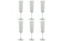 DKD Home Decor Set de 6 Copas de Cristal Burbujas Verde 230ml