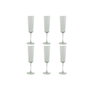 DKD Home Decor Set de 6 Copas de Cristal Burbujas Verde 230ml