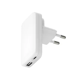 dBrand Cargador USB-C 30W Interiores CHSLEUWH7198 Blanco - Cargador de Pared Universal con 1 Puerto USB-C y 1 Puerto USB-A para Dispositivos Móviles