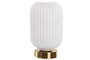 DKD Home Decor Lámpara de Sobremesa Cristal y Metal Glaseado Blanco y Dorado