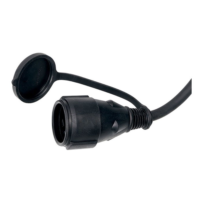 Simon Prolongador Profesional 20 m IP44, Cable H07RN-F 3x2.5 mm², 1 Toma con Tapa, 16A/250V~, Negro