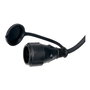 Simon Prolongador Profesional 20 m IP44, Cable H07RN-F 3x2.5 mm², 1 Toma con Tapa, 16A/250V~, Negro