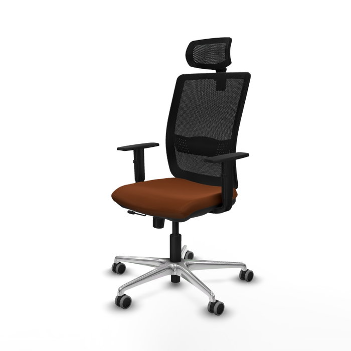 PIQUERAS Y CRESPO Silla de oficina Haches con mecanismo Sincro/Traslack Marrón y Negro PIQUERAS Y CRESPO Silla de oficina Haches con mecanismo Sincro/Traslack Marrón y Negro