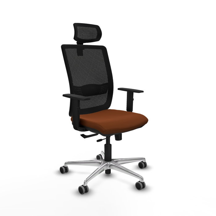 PIQUERAS Y CRESPO Silla de oficina Haches con mecanismo Sincro/Traslack Marrón y Negro PIQUERAS Y CRESPO Silla de oficina Haches con mecanismo Sincro/Traslack Marrón y Negro