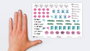 Avery 54542Z Sobre con 2 Hojas 76x120mm y 132 Pegatinas Días de la Semana Adhesivas Desmontables Multicolor Mate Papel