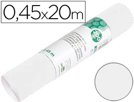 Liderpapel Rollo Adhesivo Blanco Brillo para Forrar Superficies, 0,45 x 20 mt, 100 micras Grosor