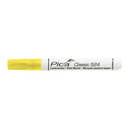 Pica Marcador Permanente Classic Amarillo para Superficies Secas, Marcaje Opaco, Resistente a la Luz y Uso Exterior, Secado Rápido