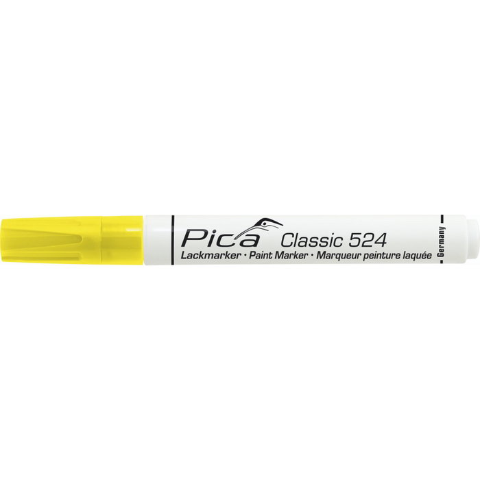 Pica Marcador Permanente Classic Amarillo Punta Redonda 2-4 mm