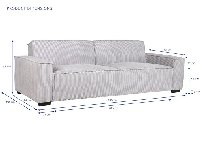 DKD Home Decor Sofá Cama Moderno Gris Claro Poliester Pana 230 x 94 x 75 cm DKD Home Decor Sofá Cama Moderno Gris Claro Poliester Pana 230 x 94 x 75 cm