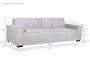 DKD Home Decor Sofá Cama Moderno Gris Claro Poliester Pana 230 x 94 x 75 cm
