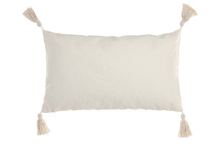 DKD Home Decor Cojín de Poliéster Crudo con Aplicaciones, Pack de 2 DKD Home Decor Cojín de Poliéster Crudo con Aplicaciones, Pack de 2