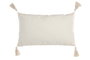 DKD Home Decor Cojín de Poliéster Crudo con Aplicaciones, Pack de 2