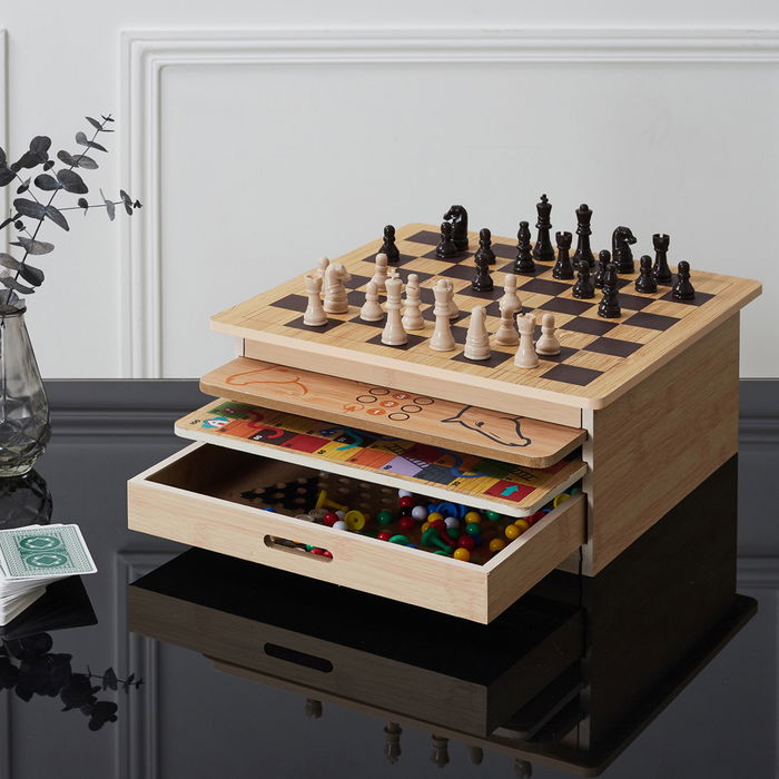 Mister Gadget Juego De Mesa 10 En 1 Coleccion Vintage Caja Juegos Clasicos Madera