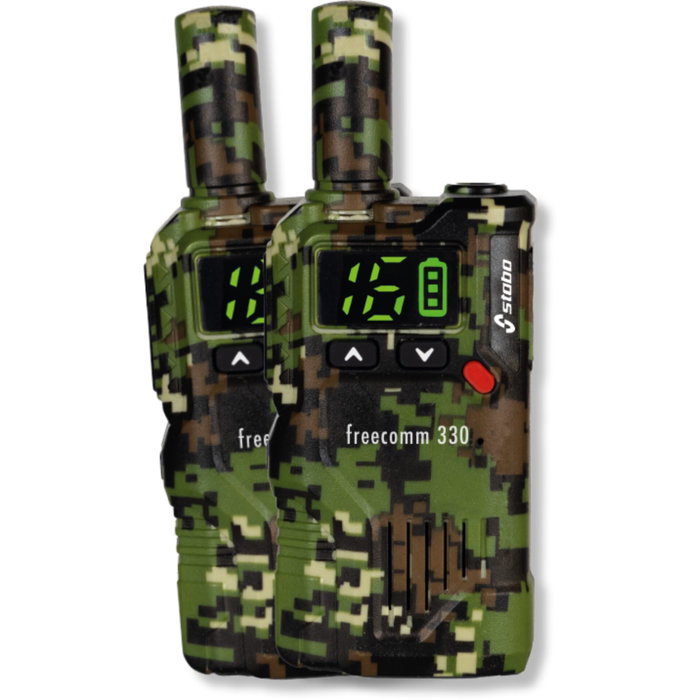 stabo freecomm 330 Set de 2 radios portátiles PMR Camouflage stabo freecomm 330 Set de 2 radios portátiles PMR Camouflage