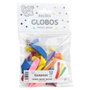 Party Time - 12 Globos de Látex con Forma de Gusano para Fiestas, Colores Surtidos