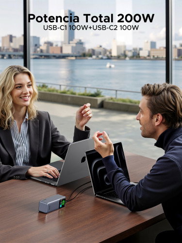 UGREEN Powerbank 35525B 25000mAh 200W Carga Rápida Gris