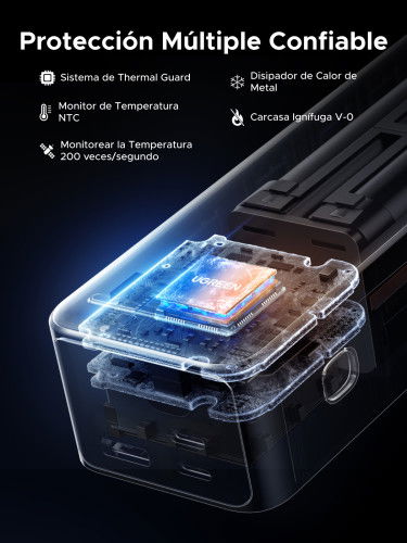 UGREEN Powerbank 35525B 25000mAh 200W Carga Rápida Gris