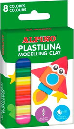 Alpino Blíster 6+2 Pastillas de Plastilina Colores Neón Surtidos 12.5g