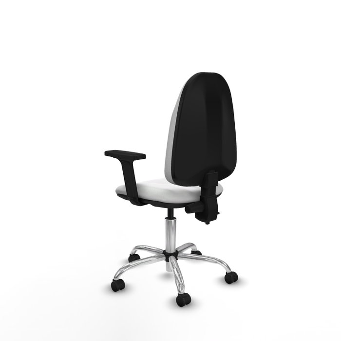 PIQUERAS Y CRESPO Silla de oficina Algarra Blanca con Brazos 2D