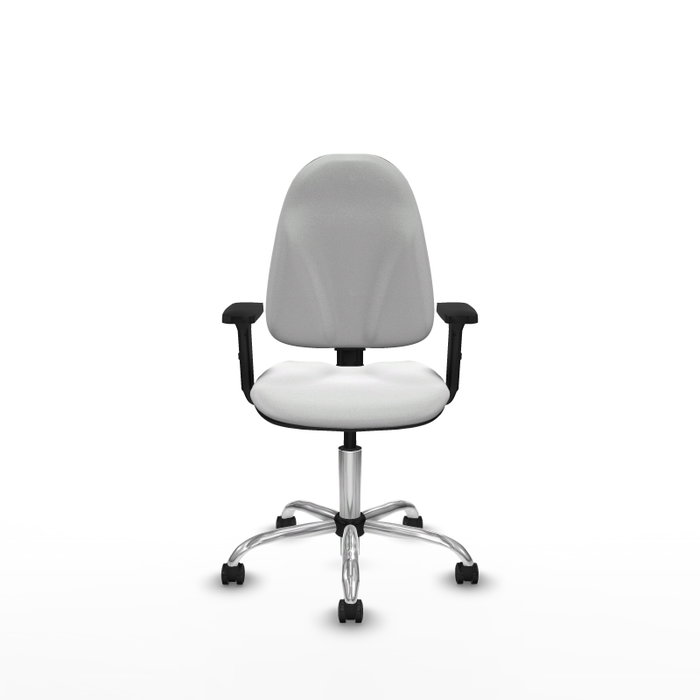 PIQUERAS Y CRESPO Silla de oficina Algarra Blanca con Brazos 2D