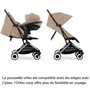 Cybex Gold Cochecito ultracompacto y cómodo ORFEO 4 ruedas Beige Almendra CYB4063846512515