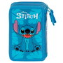 KARACTERMANIA Plumier Stitch Disney completo - Estuche escolar con 3 compartimentos, lápices y rotuladores
