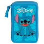 KARACTERMANIA Plumier Stitch Disney completo - Estuche escolar con 3 compartimentos, lápices y rotuladores
