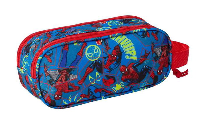 SAFTA Portatodo 3D Spiderman Disney Doble Compartimento 21x6x8cm