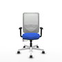 PIQUERAS Y CRESPO Silla de oficina Zulema con mecanismo Sincro/Traslack, Azul y Blanco