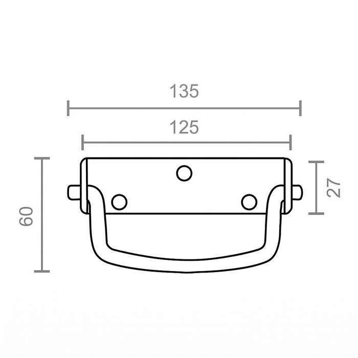 Edm Asa abatible lisa modelo TRM12 de acero zincado 125 x 27 mm