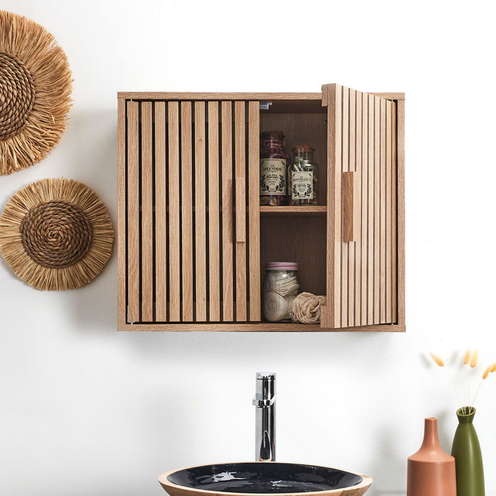 Home Deco Factory Armario Pared Klaus 60x20x50 cm Colección Natural